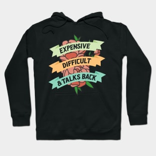 Expensive, Difficult and Talks Back Mom Life Ribbon Hoodie